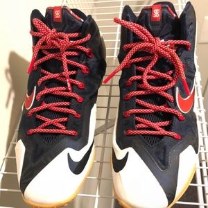 Nike Lebron James 11 Red White Blue 2014 Independence Day Edition Size 10